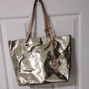 Michael Kors Metallic Gold Tote